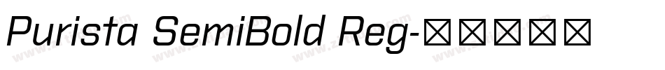 Purista SemiBold Reg字体转换